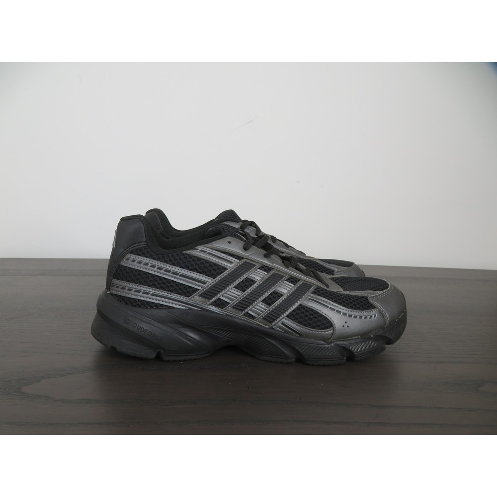 Adidas Technochaos 2000 Shoes Mens 10 Black Mesh Running Sneakers Athletic Gym